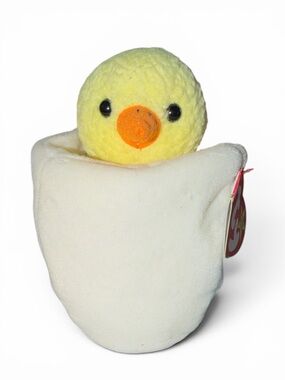 Ty Beanie Baby RARE Eggbert Chick in Egg With Mint Hang Tag 1998 1999 Vintage